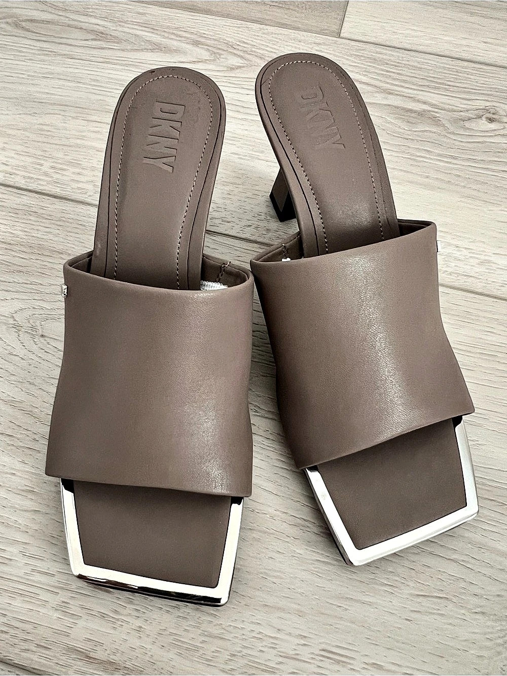 DKNY Square Toe Heels in Brown US 8